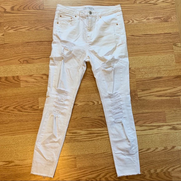 white ripped skinny jeans - Picture 2 of 5